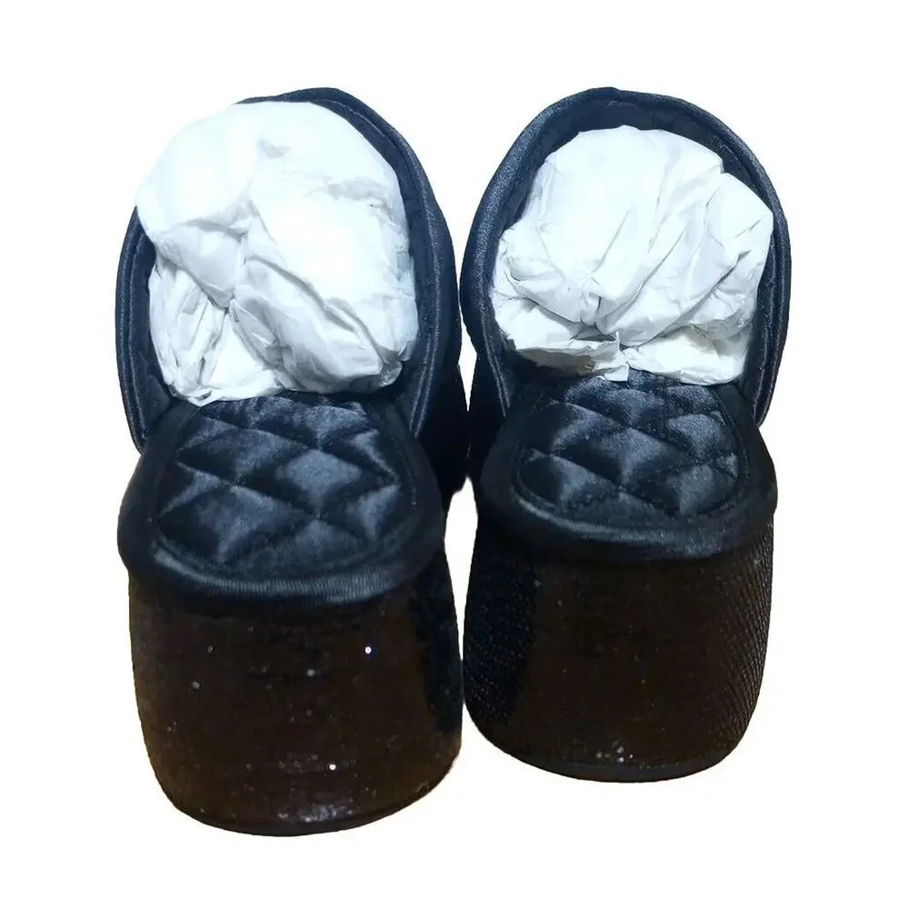 ZSA ZSA Degene-Rossi Womens Slip On Shoes‎ NEW Luxury Slippers Sz 6 Silver Black - Picture 4 of 6